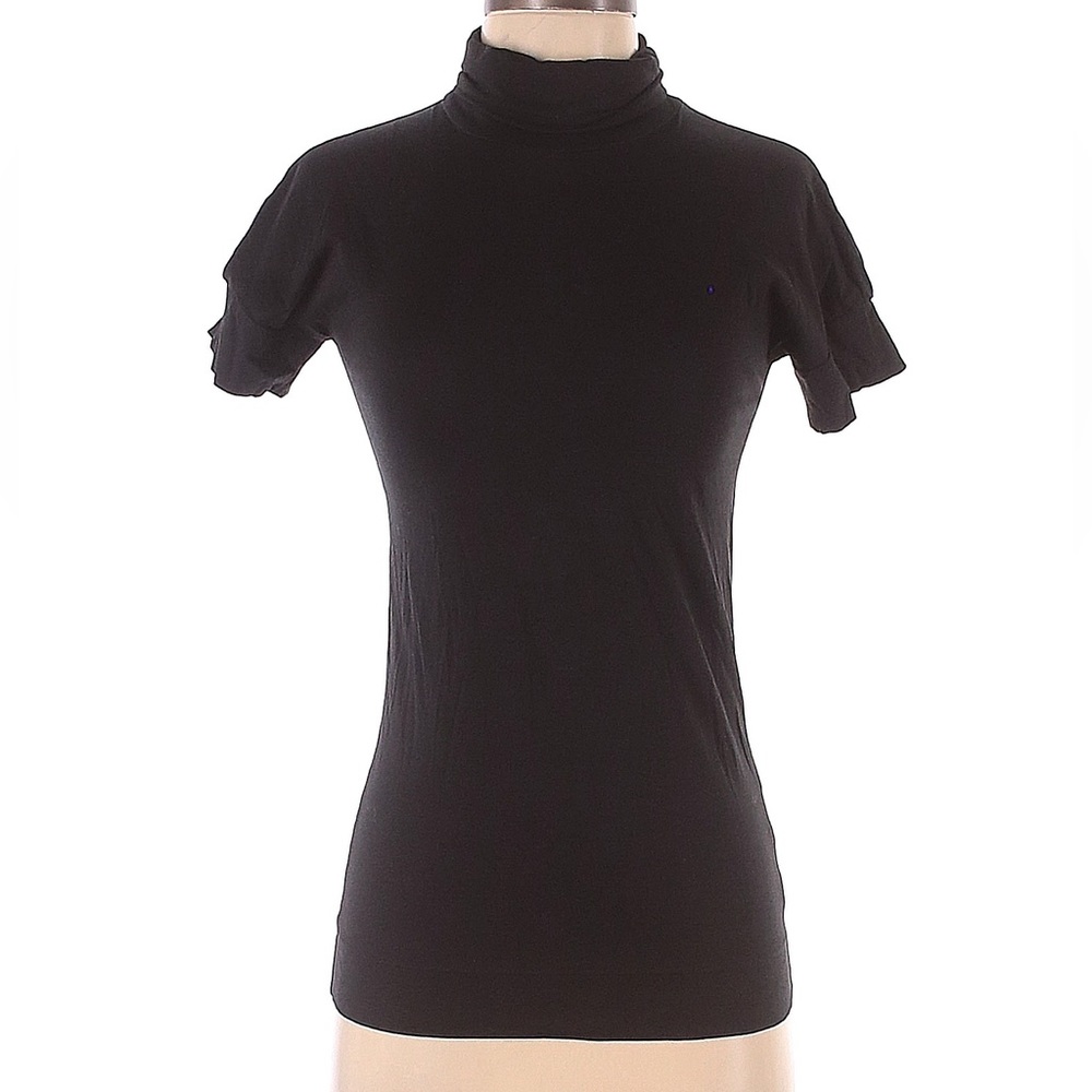 Theory - Black Short Sleeved Turtleneck